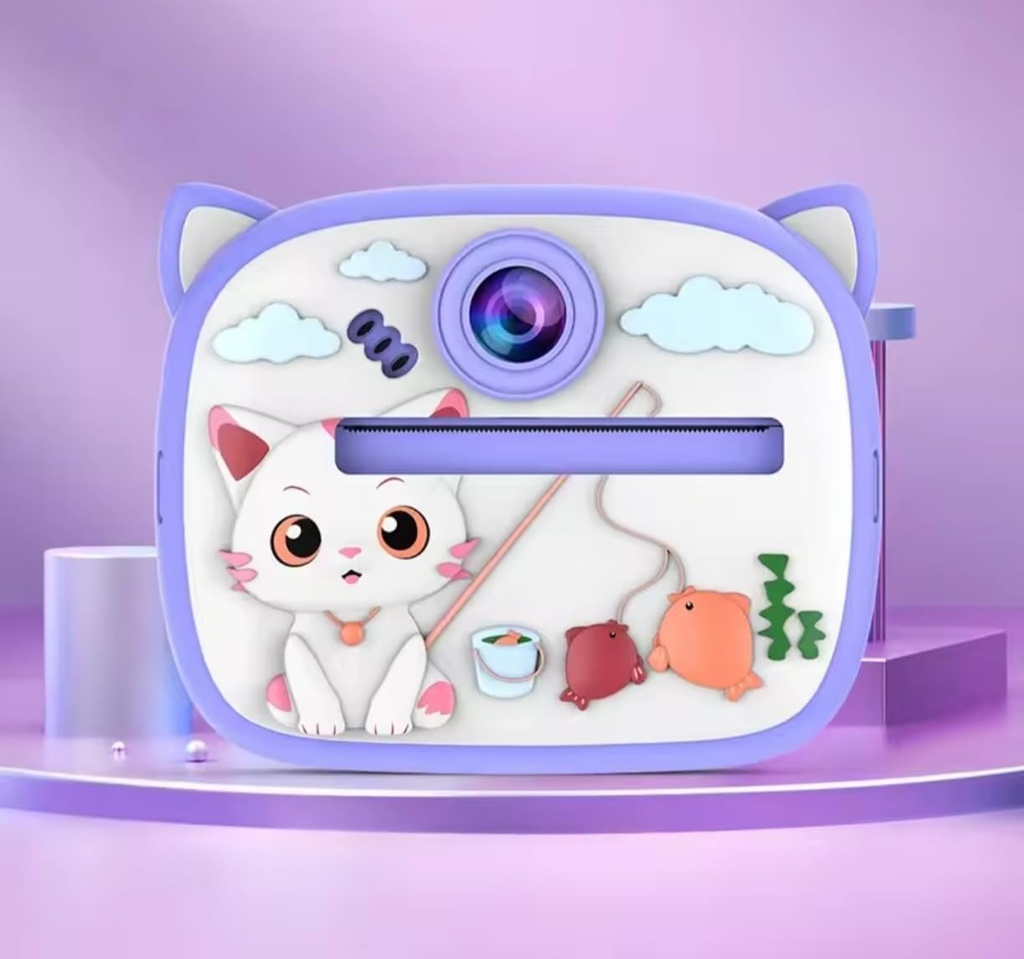 Appareil Photo Instantané Enfant, Cadeau Filles/Garçons, Appareil Photo Numérique Jouet Enfant, Cadeaux Enfant de 3 à 12 Ans,bleu,Rose 